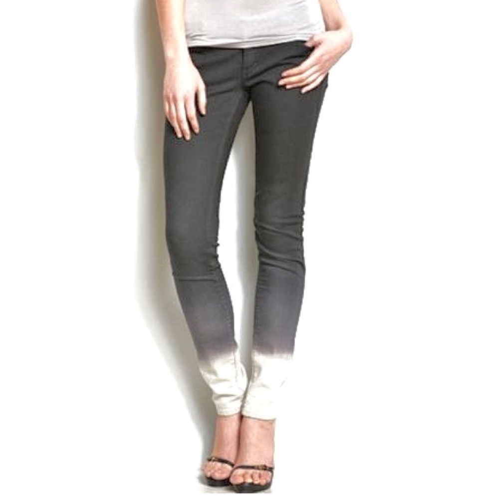 Armani Exchange White Gray Ombre Jeans Color Block Jeans